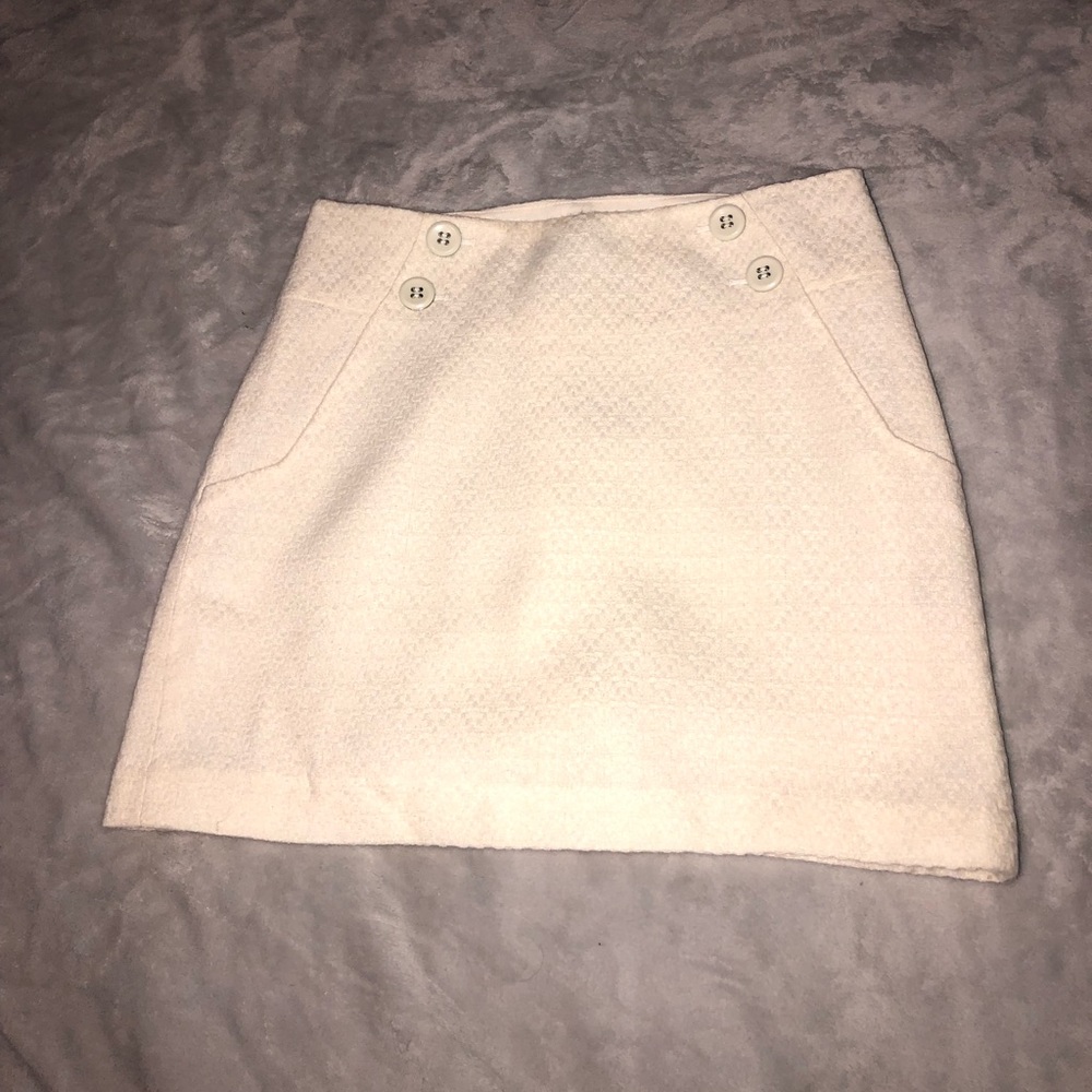 Tweed Mini Skirt- Ivory